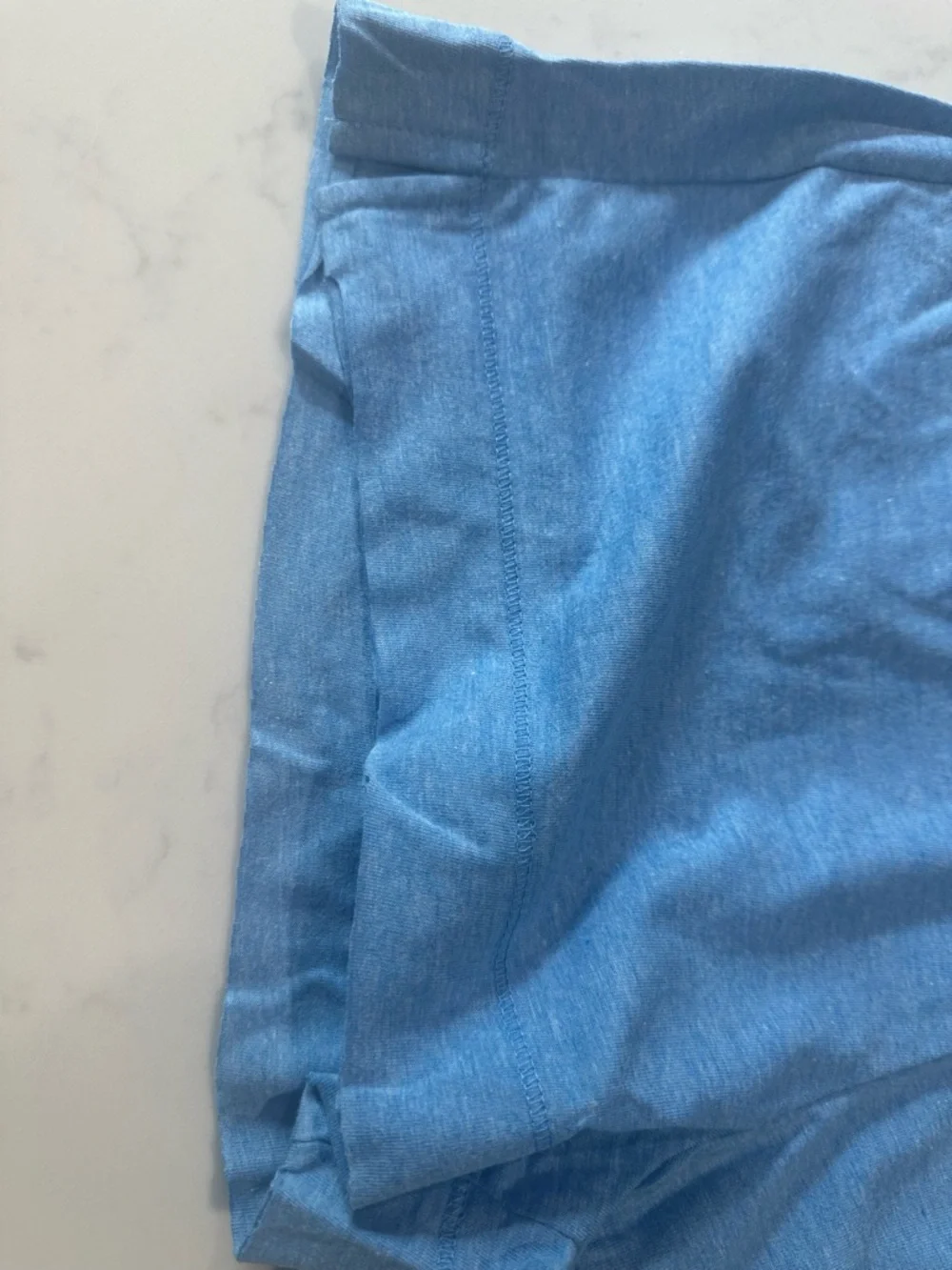 ZENANA EXPOSED SEAM SET - CORNFLOWER BLUE Casual Lounge Tee & Shorts Set - Picture 5 of 12